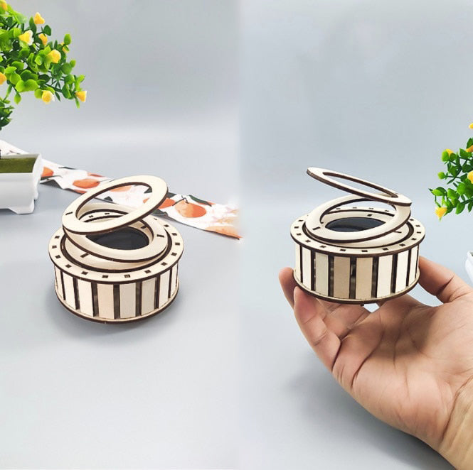 Natural Wood Solar Powered Home Decor - Pexav