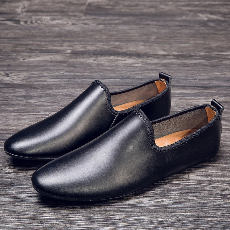 Soft Genuine Slip On Mens Loafers