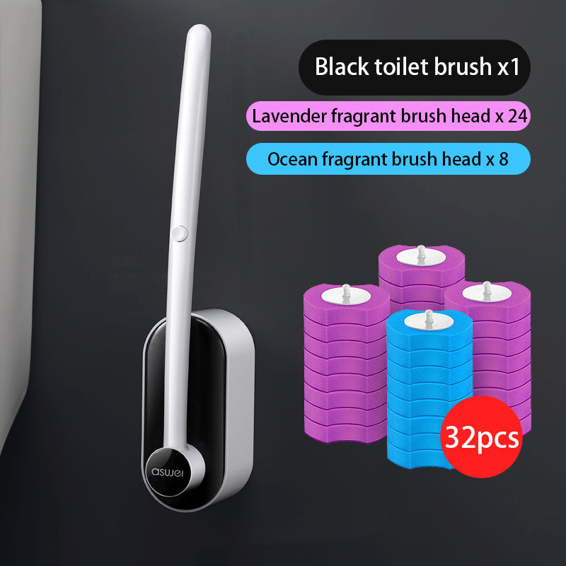 Extended Reach Bathroom Toilet Brush Set