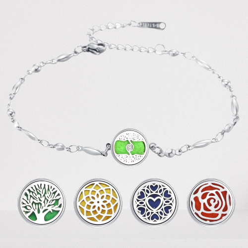 Calming Heart Locket Charm Bracelet - Pexav