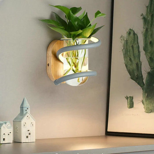 Rustic Wood Garden Outdoor Wall Light Lamp - Pexav