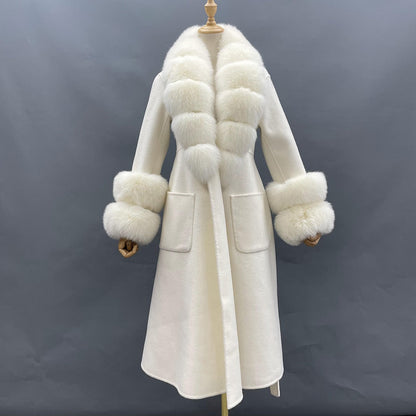 Elegant Women's Faux Fur Overcoat