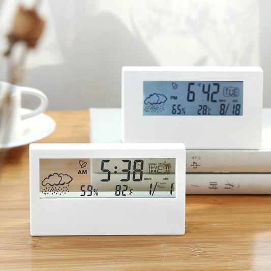 Clear Glass LED Digital Table Clock - Pexav