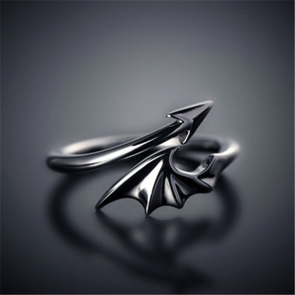 Vibrant Dragon Design Adjustable Ring