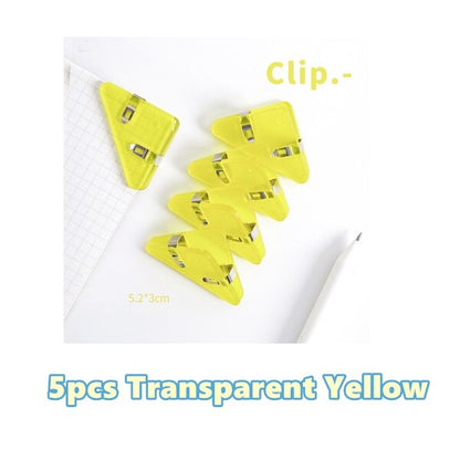 Bright Color Triangle Book Page Holder Clip