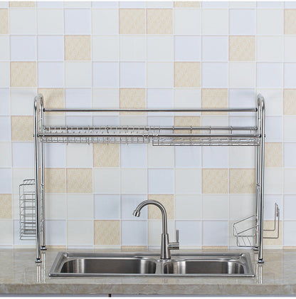 Space Saving Stainless Steel Kitchen Dish Rack Organizer