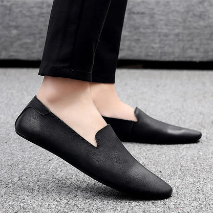 Soft Genuine Slip On Mens Loafers