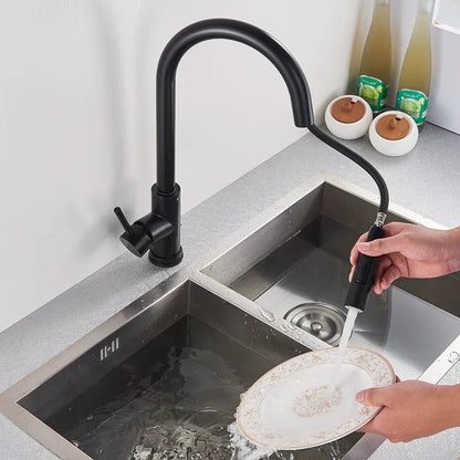 Easy Install Kitchen Faucet with Pull-Out Spray Nozzle