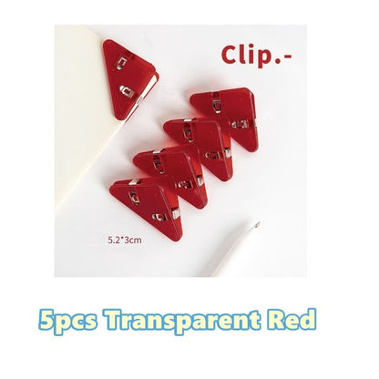 Bright Color Triangle Book Page Holder Clip