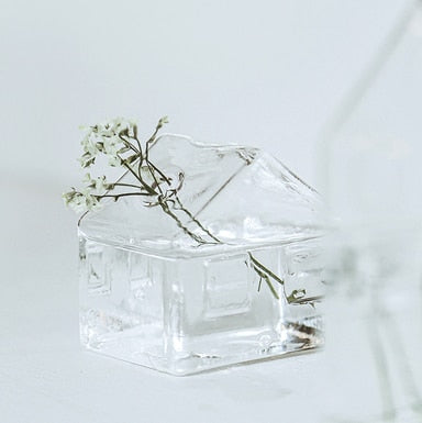 Small Clear Home Decor Flower Vase