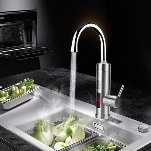 Instant Hot Water Kitchen Faucet - Quick Heat Tap with LED Screen - Pexav