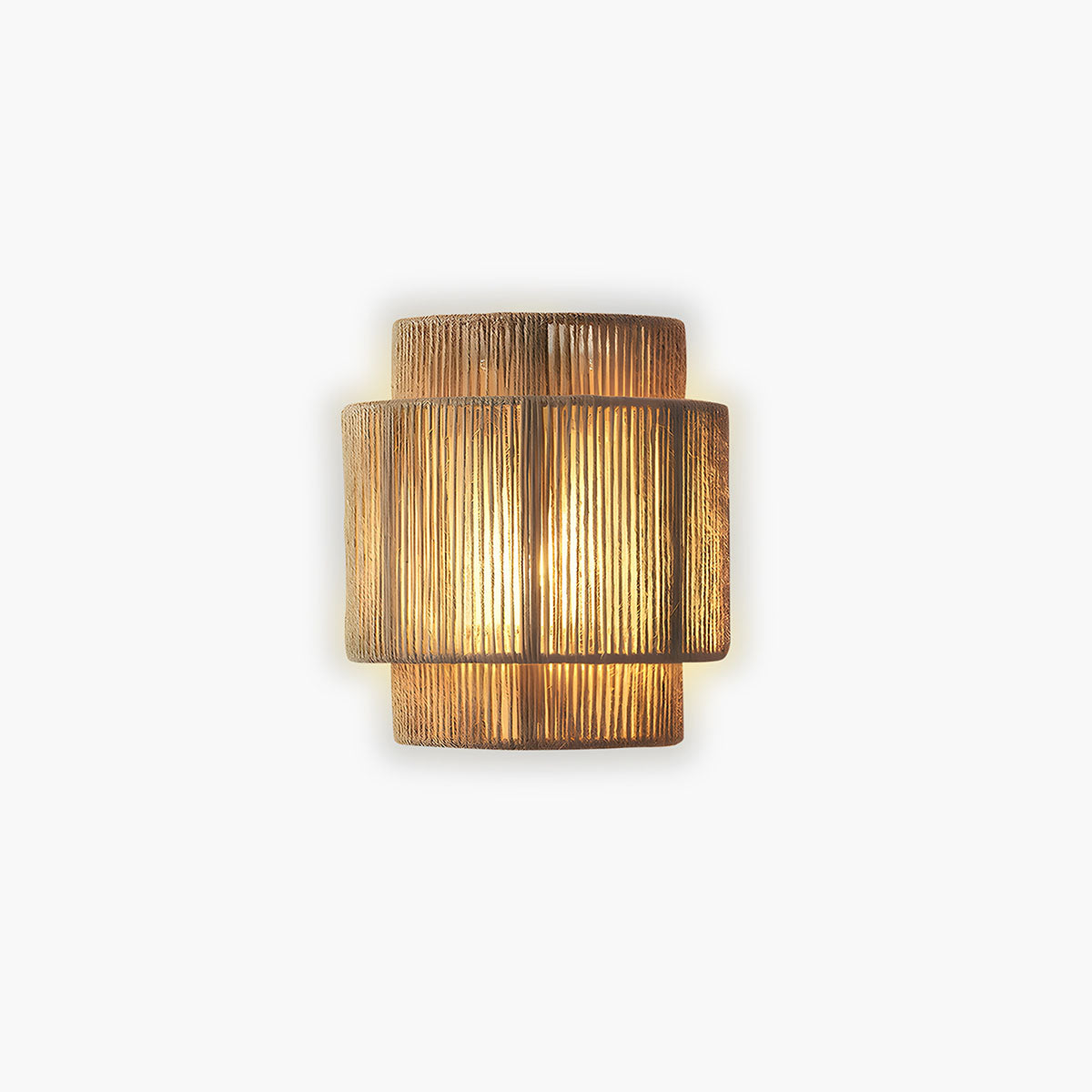 Modern Wall Light with Woven Hemp Rope Design