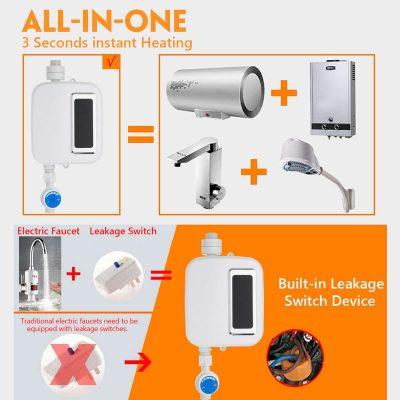 Compact Electric Instant Hot Water Heater 3500W