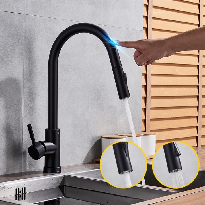 Easy Install Kitchen Faucet with Pull-Out Spray Nozzle