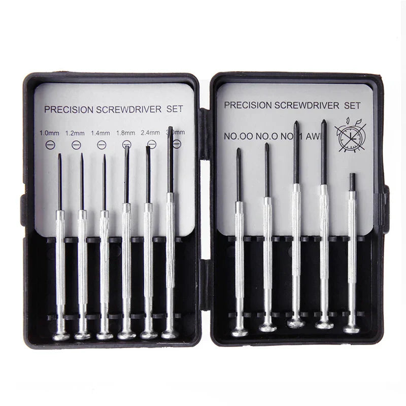 Compact 11-Piece Precision Screwdriver Kit with Storage Case - Pexav