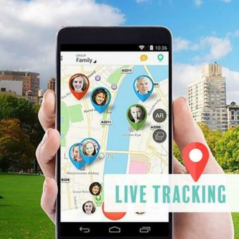 Compact GPS Locator - Live Tracking Device for Kids Pets Cars