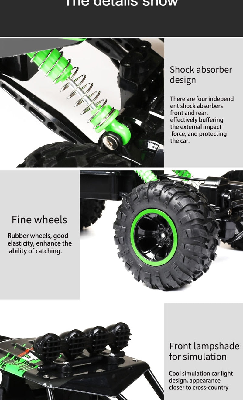 Tough Remote Control Monster Truck with Heavy Duty Suspension