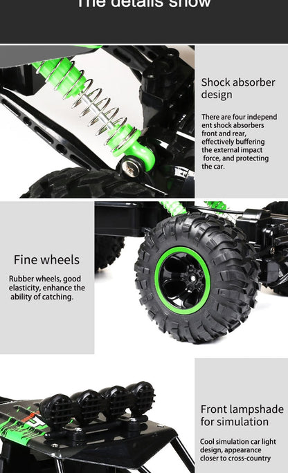 Tough Remote Control Monster Truck with Heavy Duty Suspension
