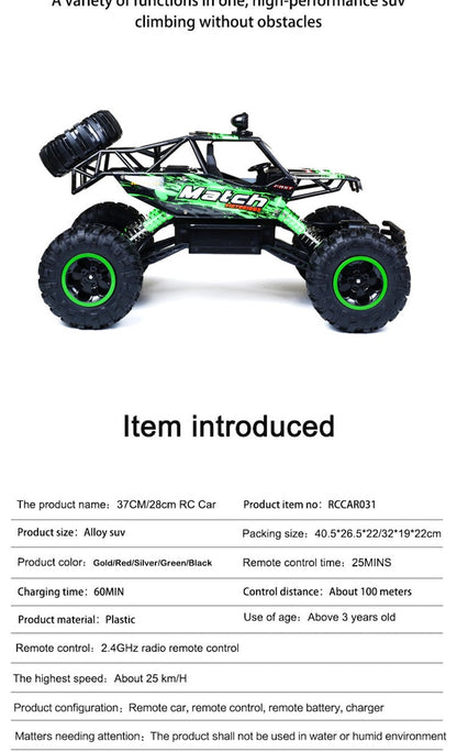 Tough Remote Control Monster Truck with Heavy Duty Suspension