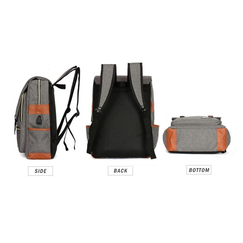 Classic Student Laptop Backpack with USB Charger Port