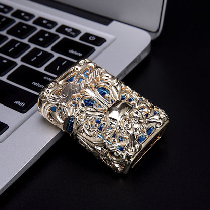 Vintage Style Skull Gas Lighter