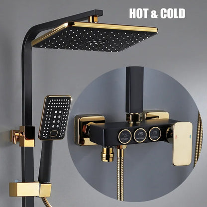 Premium LED Rain Shower Head System