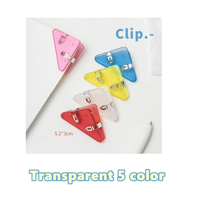 Bright Color Triangle Book Page Holder Clip