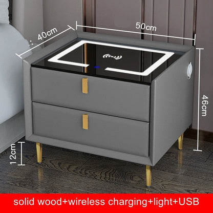 Compact Wireless Charging Bedside Speaker Table