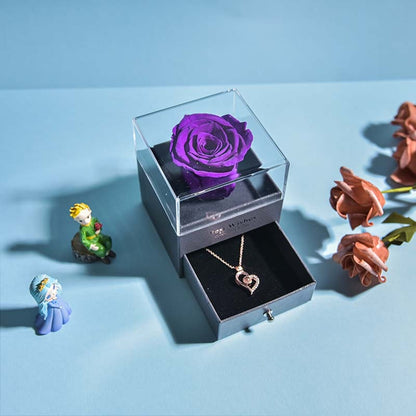 Beautiful Rose Gold Necklace Storage Box