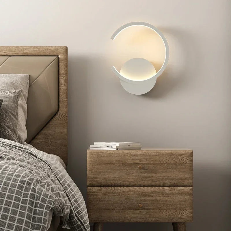 Round LED Wall Mount Light – Sleek Metal Lamp - Pexav