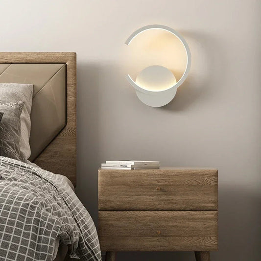 Round LED Wall Mount Light – Sleek Metal Lamp - Pexav