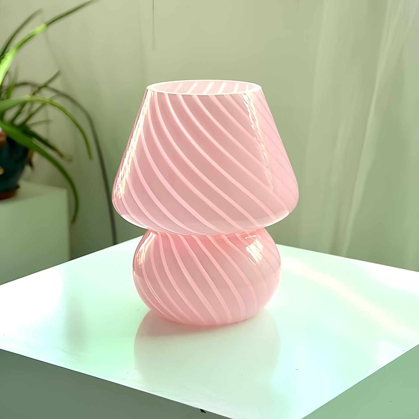 Stunning Glass Table Lamp for Bedroom and Living Room - Pexav