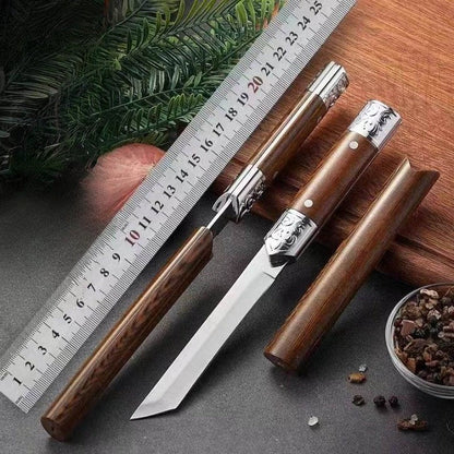 Traditional Wooden Handled Pocket Knife - Pexav