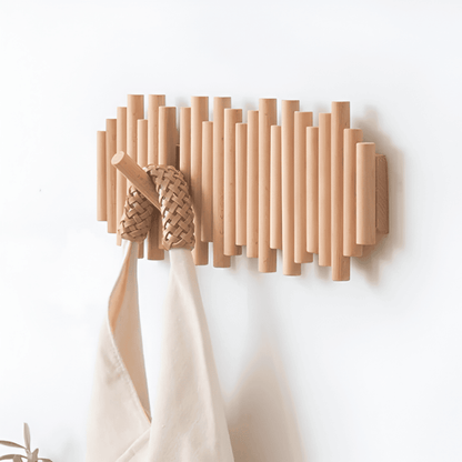 Stylish Wooden Coat Rack with Storage - Pexav