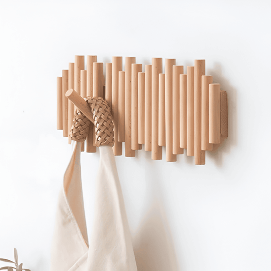 Stylish Wooden Coat Rack with Storage - Pexav
