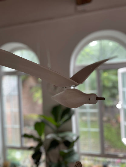 Beachy Wood Seagull Home Decor