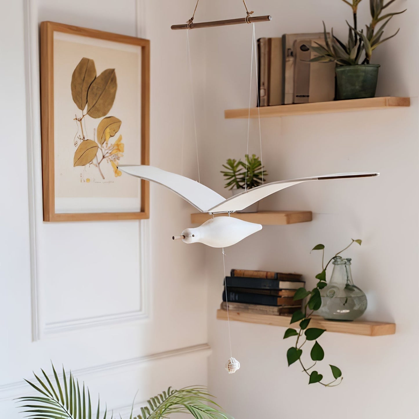 Beachy Wood Seagull Home Decor