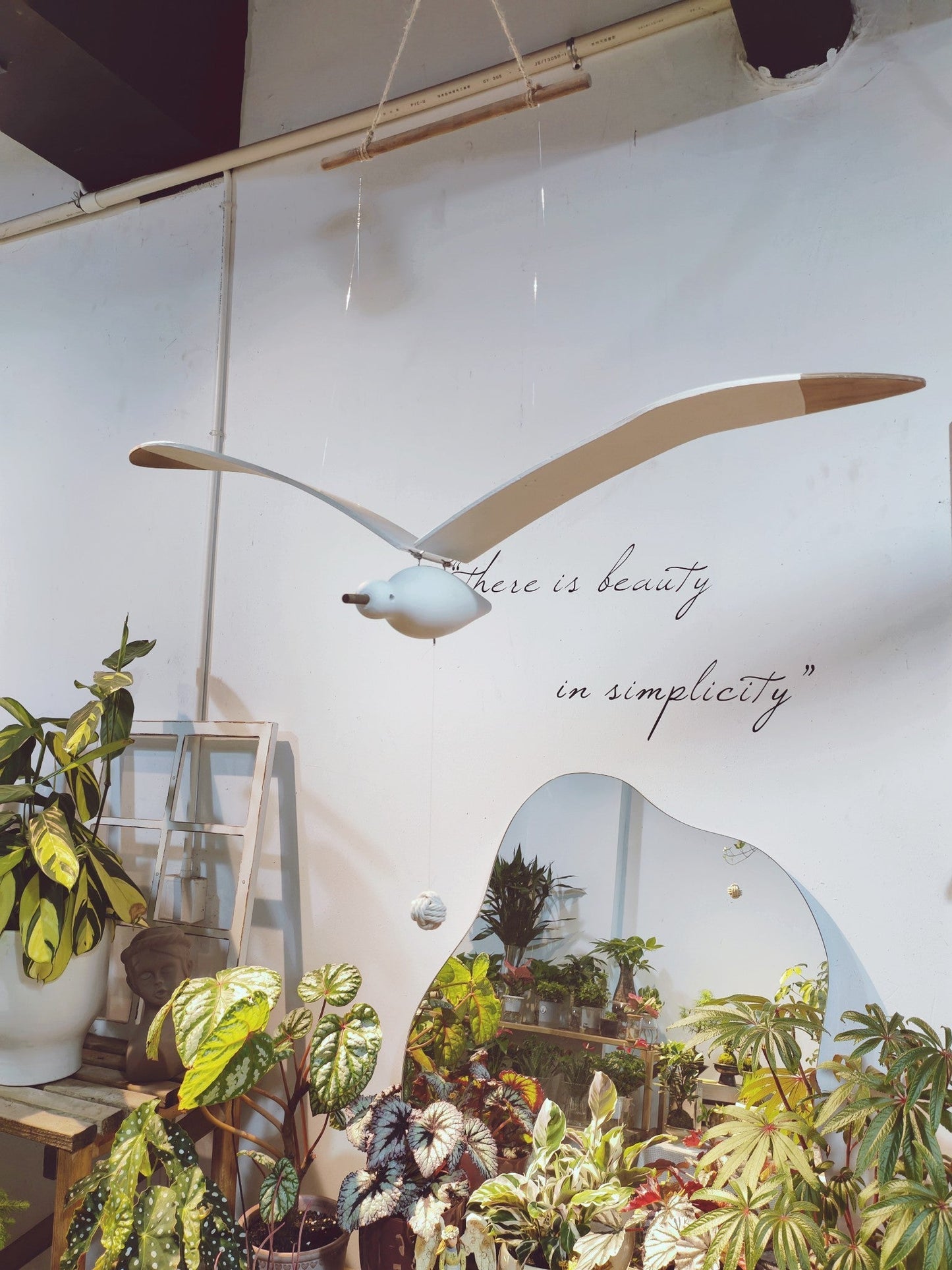 Beachy Wood Seagull Home Decor