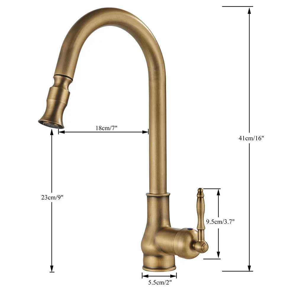 Classic Gold Finish Kitchen Faucet