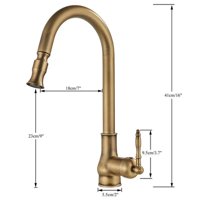 Classic Gold Finish Kitchen Faucet