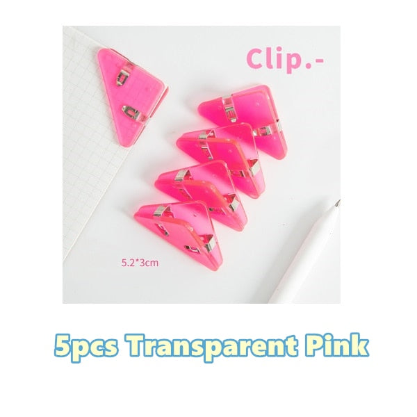 Bright Color Triangle Book Page Holder Clip