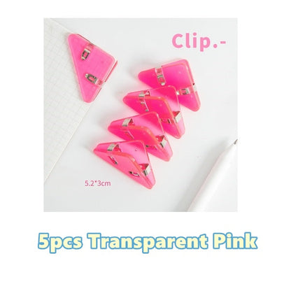 Bright Color Triangle Book Page Holder Clip