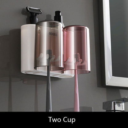 Space Saving Bathroom Storage Toothbrush Holder