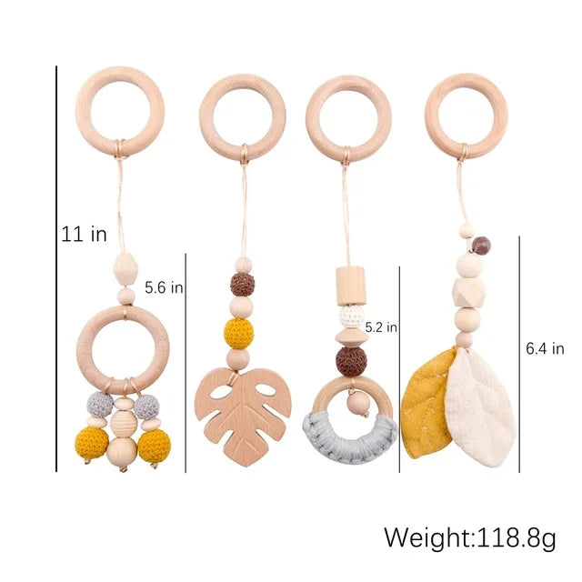 Simple Wood Baby Play Gym Set