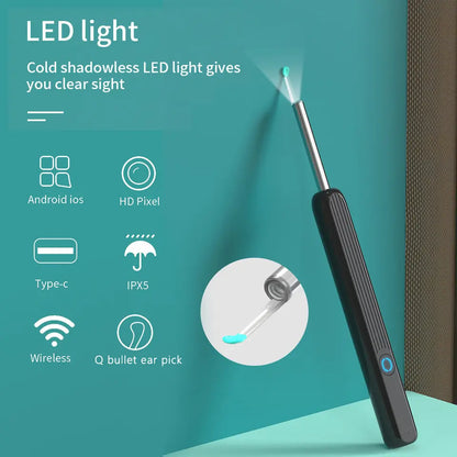 Wireless Ear Scope Cleaner with LED Camera