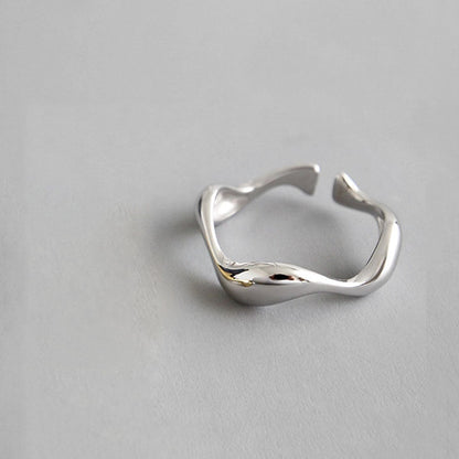 Unique Wave Open Ring