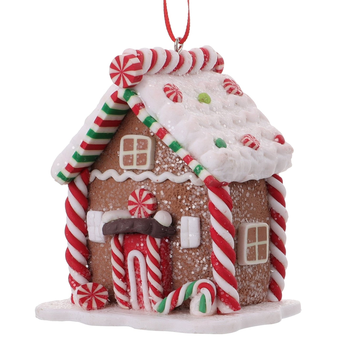 Small Festive Holiday Gingerbread House Ornaments