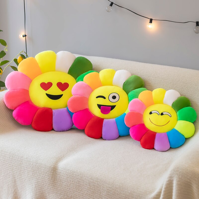 Bright Floral Soft Pillow Cushion - Pexav