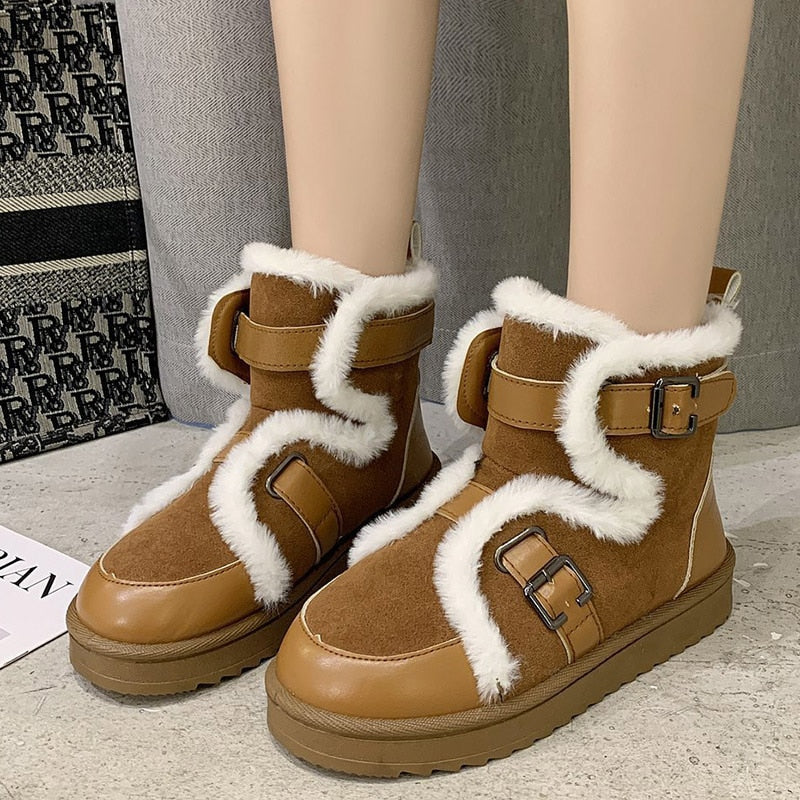 Cozy Fuzzy Women Winter Boots - Pexav