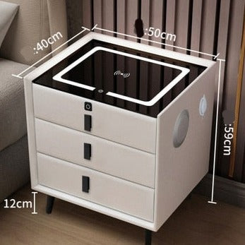 Compact Wireless Charging Bedside Speaker Table